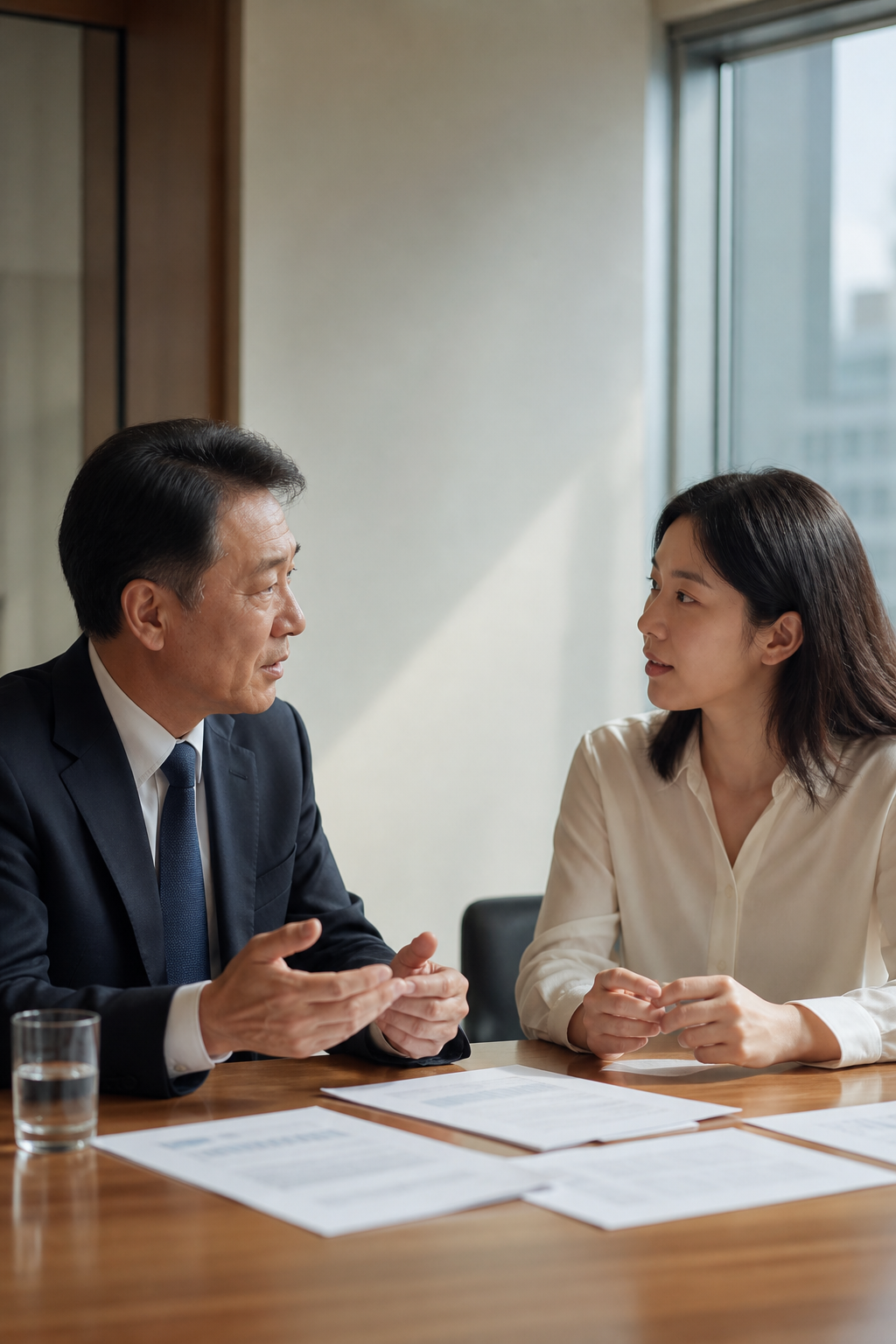 법률 사무소 마케팅 방향을 함께 정리하는 상담 장면